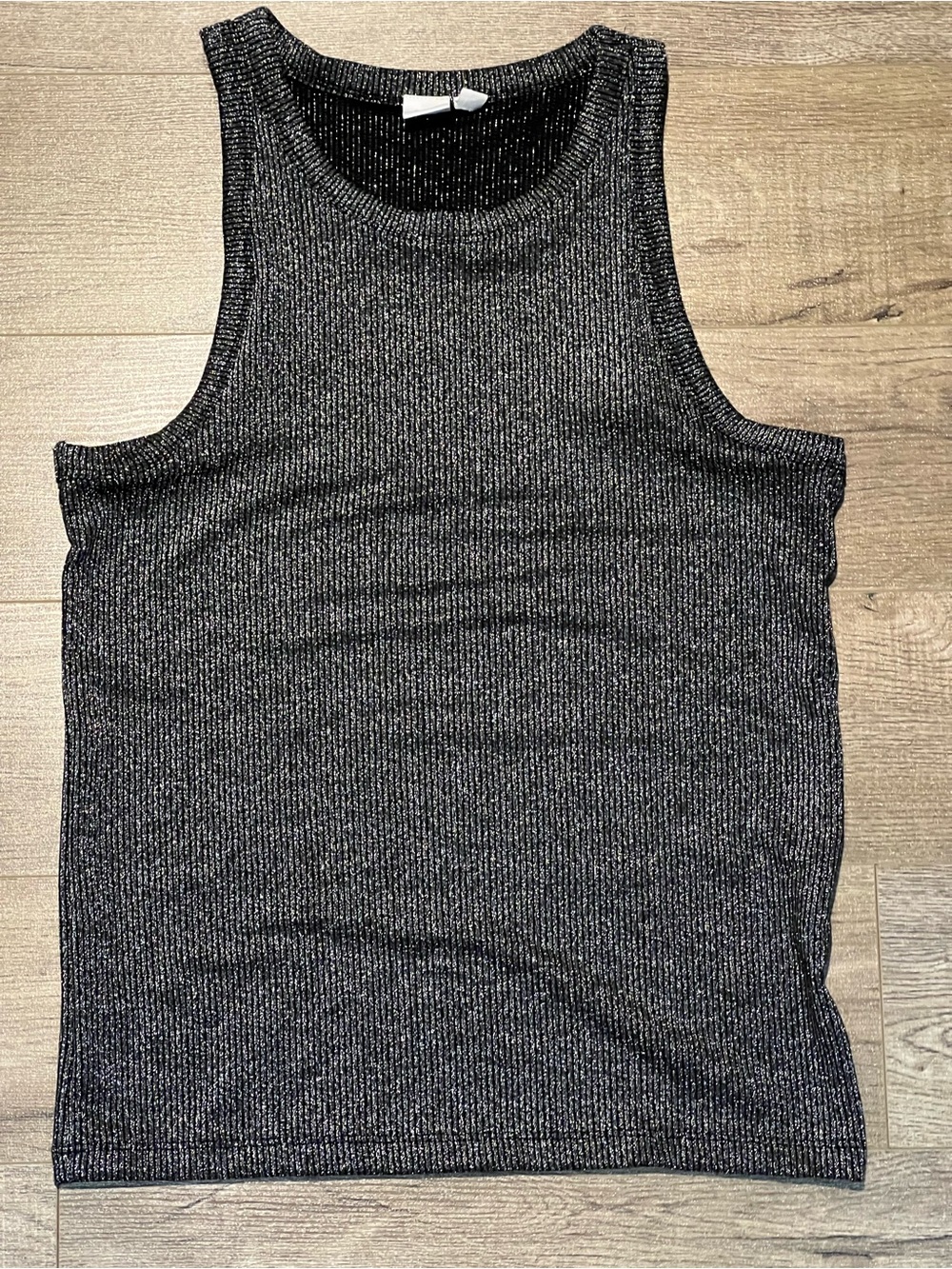 Gap Ribbed Metallic Tank Top Size Medium Like New